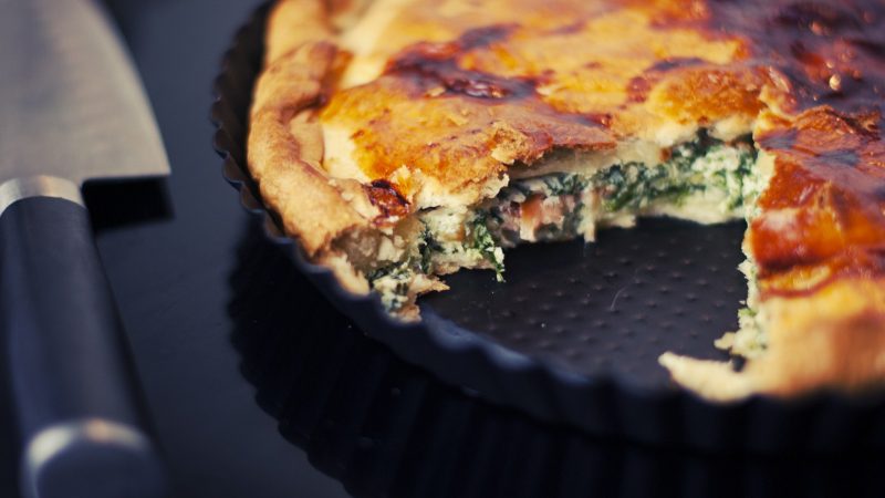 Recette de la tarte aux épinards et saumon