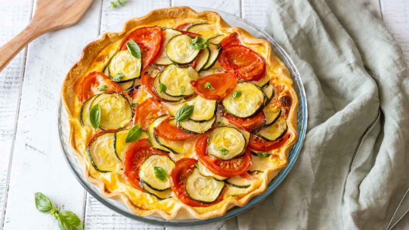 Recette de la tarte courgette tomate